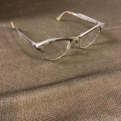 Lot #38 Vintage Aluminum Cat Eye Glasses 