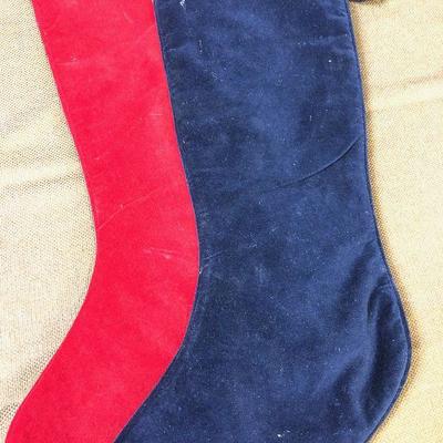 Lot #70 2 Needle point Xmas Socks 