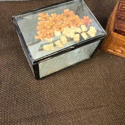 Lot #72 2 Small Jewelry boxes 