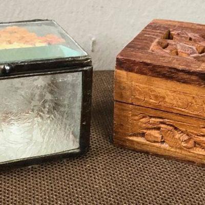 Lot #72 2 Small Jewelry boxes 
