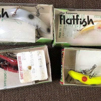 Lot #75 Fishing Lure. Famous Flat Fish, New in the Package Lot 3 