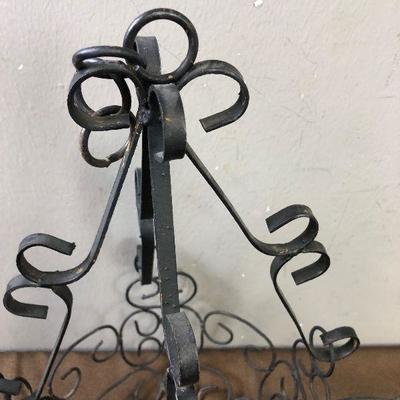  Lot #86 2- Wrought Iron Plant Holder 