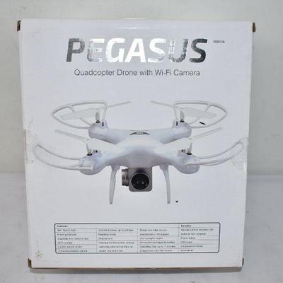 Sky Rider Pegasus Quadcopter Drone w/ Camera, White - Complete/Works, Retail $60
