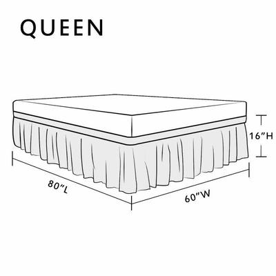 Elastic Ruffled Replaceable Wrap Around Bed Skirt, Mattress Cover, Retail $18