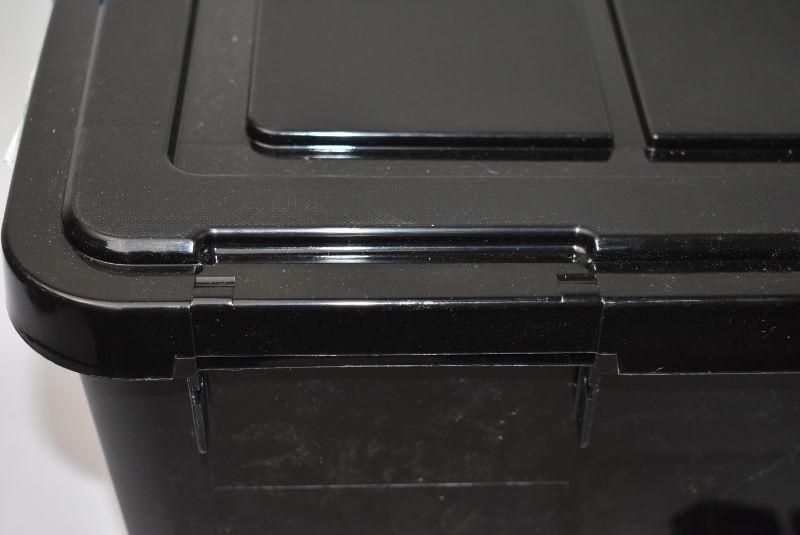 Ziploc 60 Qt. WeatherShield Storage Box, Black - Missing One Handle,  Useable | EstateSales.org