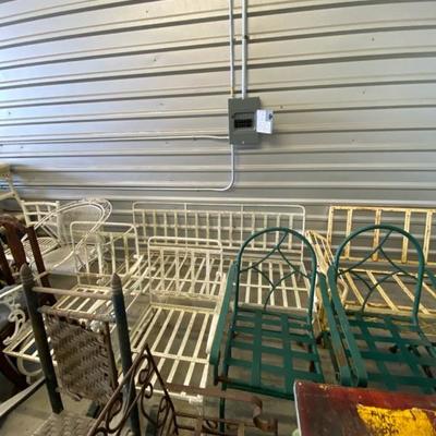 Metal Chairs, Benches, Glider, Assorted-Lot 196