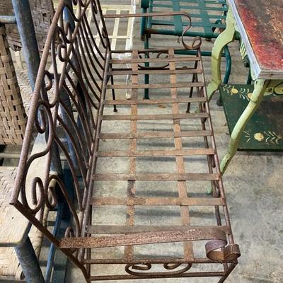 Metal Chairs, Benches, Glider, Assorted-Lot 196