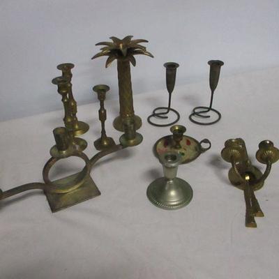 Lot 10 - Brass Candle Holders