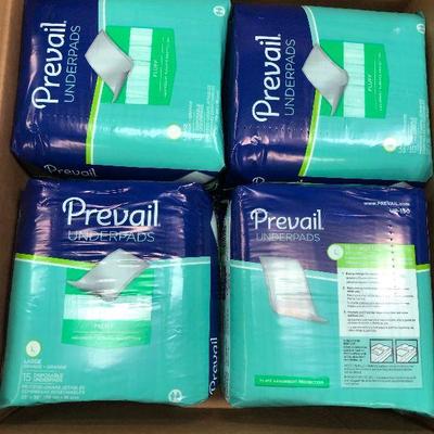 Lot #102 Prevail UNDER Pads case 10 bags of 15