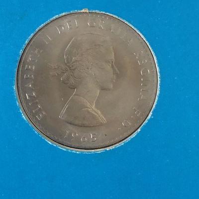 Lot # 129 Winston Churchill Commemorative coin 1965