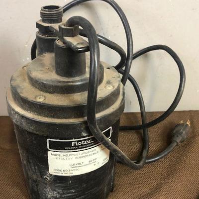 Lot # 147 Flow Tech 1/6 horse power submersible pump