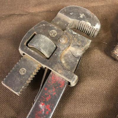 Lot # 150 Pair of Antique Stillson Pipe Wrenches 