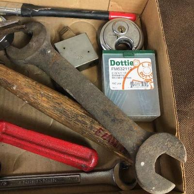 Lot # 152 Tools Locks and wrenches 