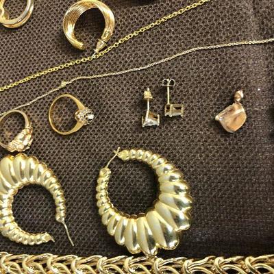 Lot #155  GOLD Tone Costume, LOT of ladies Jewelry 