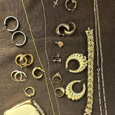 Lot #155  GOLD Tone Costume, LOT of ladies Jewelry 