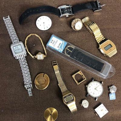 Lot # 169 Watch Lot: Watches, Parts and Pieces