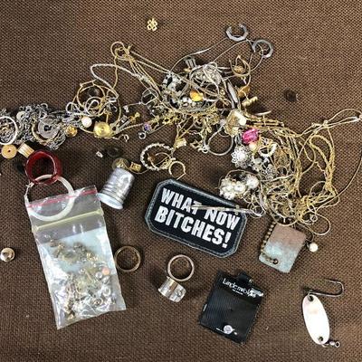 Lot # 170 Loose Jewelry Parts, Pieces 