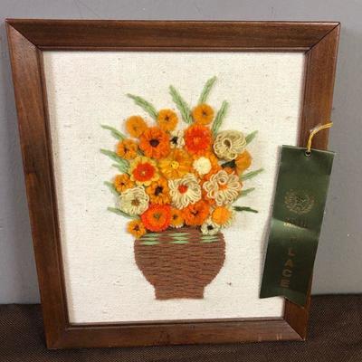 Lot # 174 6th  place Needle point Picture 