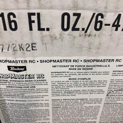 Lot # 186 Case of 6 bottle Buckeye Shopmaster Resin Clearner