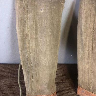 Lot # 198 Canvas & Leather Vintage Gators 100 years old