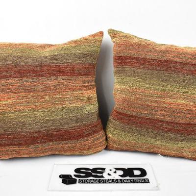 Pair of BH&G Spice Stripe Decorative Throw Pillow, 22