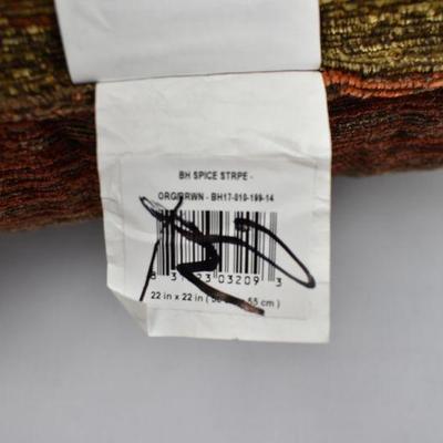Pair of BH&G Spice Stripe Decorative Throw Pillow, 22
