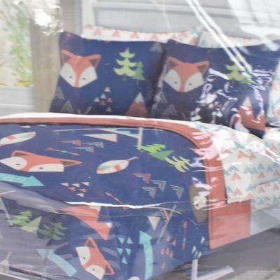 American Kids Woodland Safari Boy Bed in Bag Twin Bedding Set - New, Retail $39