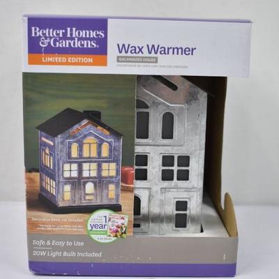 Better Homes & Gardens Full Size Wax Warmer, Galvanized House - New