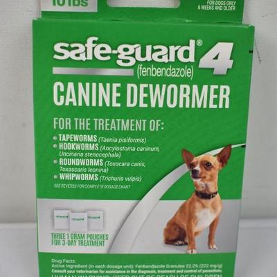 Safe-Guard 4 Canine Dewormer, 1 Gram Pouches, 3-Day Treatment - New