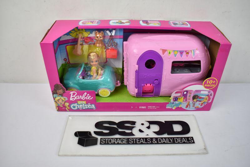 Barbie Club Chelsea Camper Playset with Doll 10 Themed Accessories New EstateSales