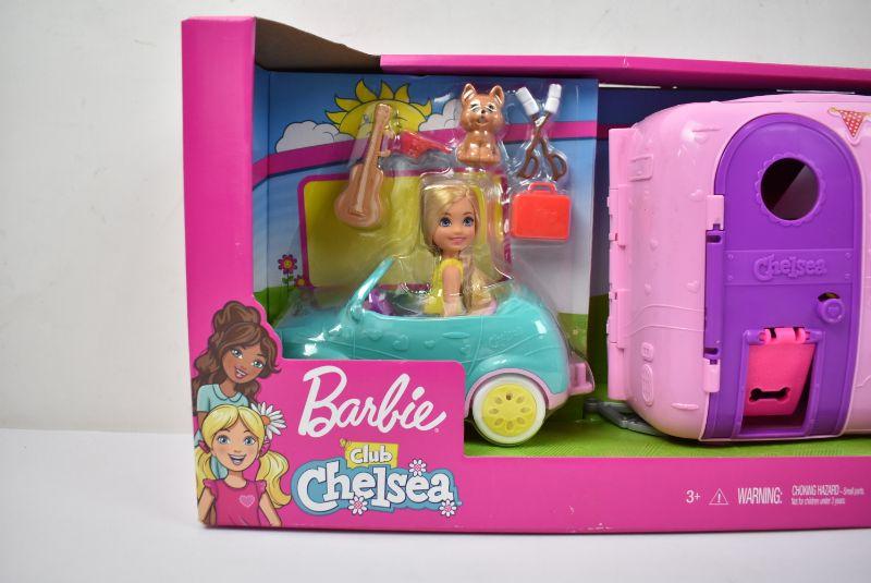 Barbie Club Chelsea Camper Playset with Doll 10 Themed Accessories New EstateSales