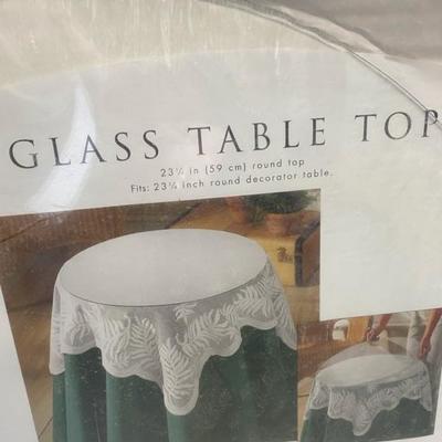 Glass Table Top 23 1/4 inch round (new in package)-Lot 239