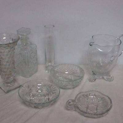 Lot 23 - Clear Glass Items