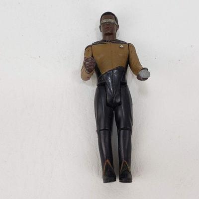 Star Trek TNG 3 Figures - Riker, Picard, Giordi - 1988 Galoob