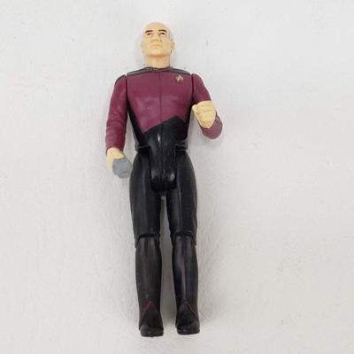 Star Trek TNG 3 Figures - Riker, Picard, Giordi - 1988 Galoob