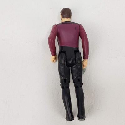 Star Trek TNG 3 Figures - Riker, Picard, Giordi - 1988 Galoob