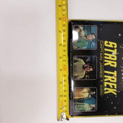 3 Star Trek Metal Pictures - Spock, Kirk, Enterprise - 11"x8"