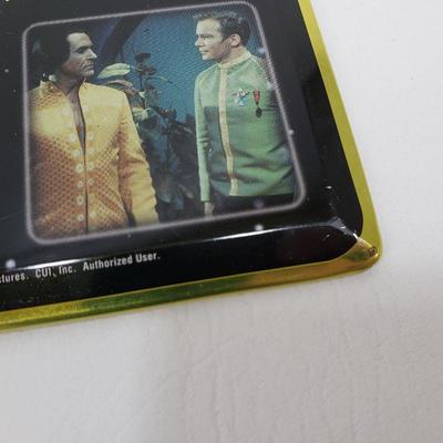 3 Star Trek Metal Pictures - Spock, Kirk, Enterprise - 11"x8"