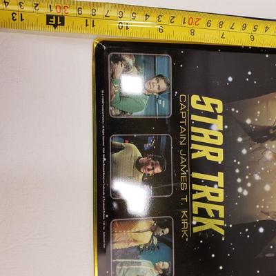 3 Star Trek Metal Pictures - Spock, Kirk, Enterprise - 11"x8"