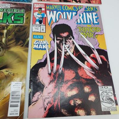 6 Marvel Comics - Wolverine, Deadpool, Hulk, etc.