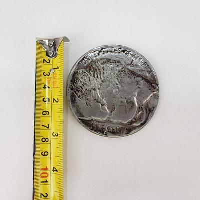 Giant Buffalo Nickel - Metal - 3" Diameter