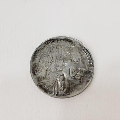 Giant Buffalo Nickel - Metal - 3" Diameter