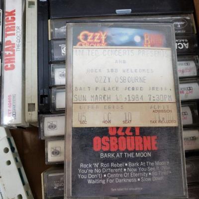 Rock n Roll Cassette Tapes, a Couple Concert Ticket Stubs - READ DESCRIPTION