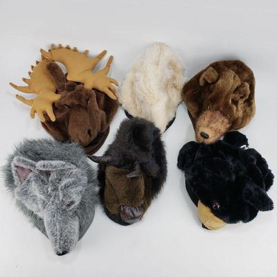 6 Animal Hats - Adjustable, one size fits most