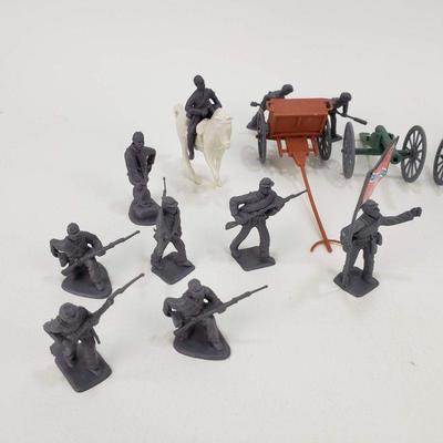 Civil War Plastic Figures, Cannons, Supply Wagons