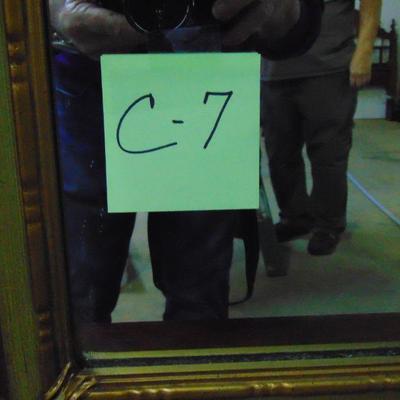C-7  Wood frame mirror