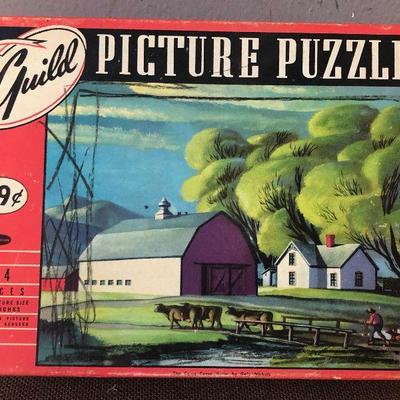 Lot # 213 Vintage Picture of Farm Barn Puzzle