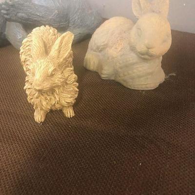 Lot # 252 Resin 3 bunnies small, med, Large