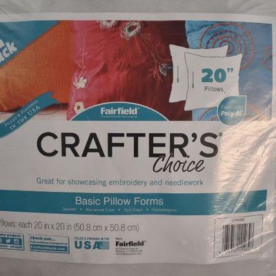Pair of Crafter's Choice Basic Pillow Forms, 20