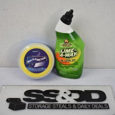 2 Piece Cleaning: Philoshi Cream Cleaner & Lime-A-Way Thick Gel 16 oz - New